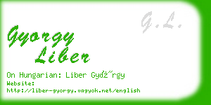 gyorgy liber business card